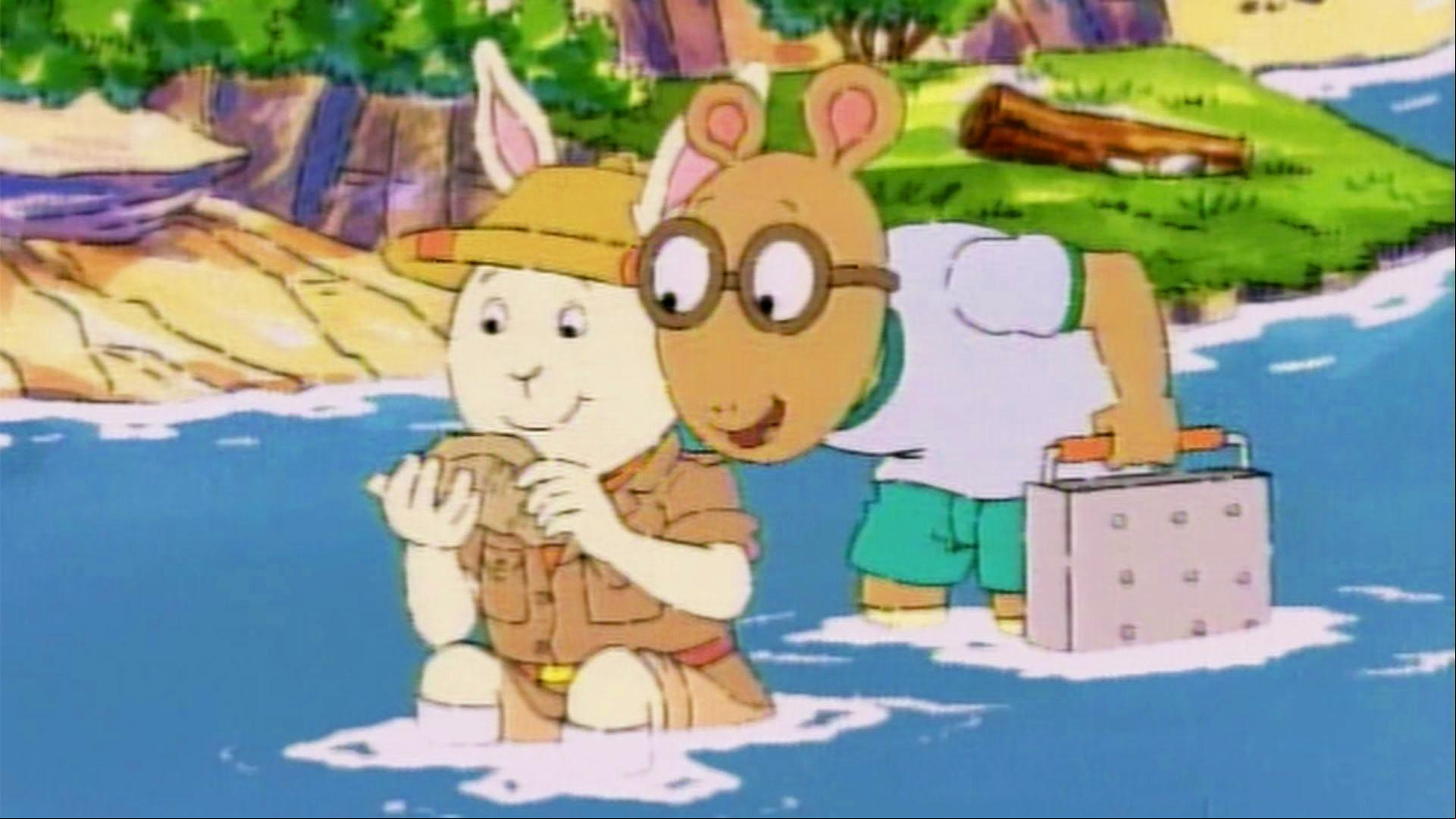 D.W. is afraid of octopuses at the beach./Buster takes a fossil that doesn't belong to him