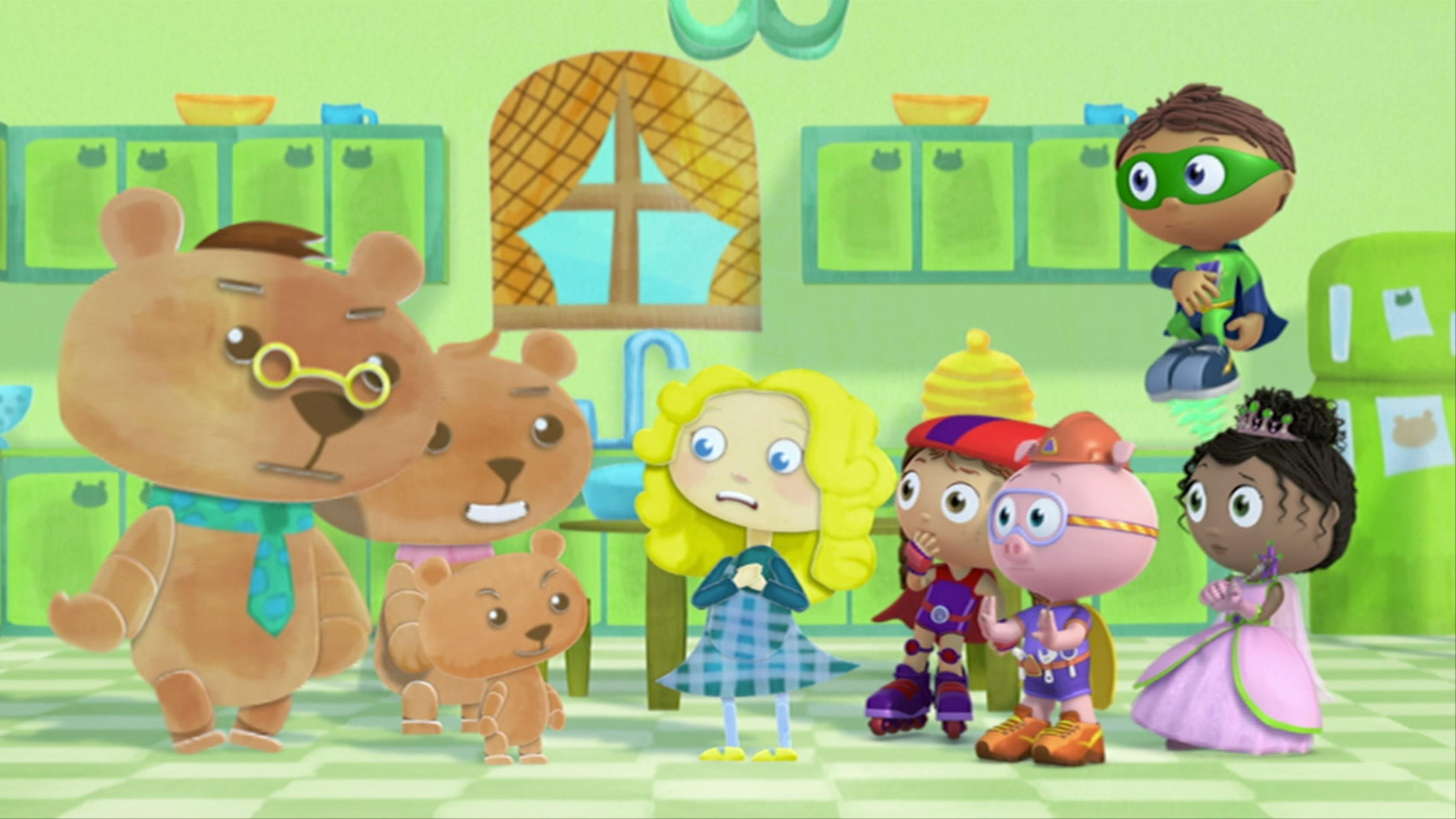 The Super Readers pay a storybook visit to Goldilocks and the Three Bears.